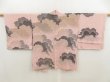 Photo1: 5726T02z570 Vintage Japanese Kimono Silk HAORI Cloud Pink (1)
