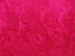 Photo3: 5726T04z350 Antique Japanese Kimono Silk JUBAN Flowers Red-Pink (3)