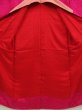 Photo8: 5726T04z350 Antique Japanese Kimono Silk JUBAN Flowers Red-Pink (8)
