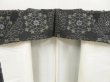 Photo7: 5726T10z670 Vintage Japanese Kimono Silk OSHIMA TSUMUGI Flower Black (7)