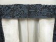 Photo7: 5726T11z710 Vintage Japanese Kimono Silk TSUMUGI Flowers Black, Blue-Gray (7)