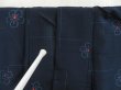 Photo8: 5726T13z810 Vintage Japanese Kimono Silk TSUMUGI Flower Navy (8)