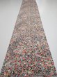 Photo5: 2K06z90  Japanese Kimono Silk  FABRIC Flowers Black 66.9x14.6 (5)