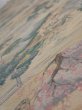 Photo4: 2K04z110  Japanese Kimono Crepe Silk  FABRIC Edo era Light brown 70.9x14.8 (4)