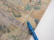 Photo6: 2K05z110  Japanese Kimono Crepe Silk  FABRIC Edo era Light brown 70.9x14.6 (6)