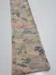 Photo2: 2K08z50  Japanese Kimono Crepe Silk  FABRIC Edo era Light brown 60.6x7.9 (2)