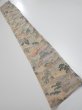 Photo5: 2K08z50  Japanese Kimono Crepe Silk  FABRIC Edo era Light brown 60.6x7.9 (5)