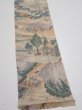 Photo4: 2K10z30  Japanese Kimono Crepe Silk  FABRIC Edo era Light brown 38.6x6.9 (4)