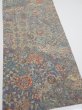 Photo2: 2K06z110  Japanese Kimono Crepe Silk  FABRIC Flowers Blue-Gray 69.7x14.4 (2)
