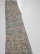 Photo3: 2K07z50  Japanese Kimono Crepe Silk  FABRIC Flowers Blue-Gray 62.2x7.7 (3)