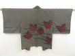 Photo1: 5803T01z410 Vintage Japanese Kimono Silk SHIBORI HAORI Butterfly Black (1)