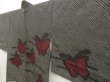 Photo2: 5803T01z410 Vintage Japanese Kimono Silk SHIBORI HAORI Butterfly Black (2)