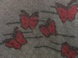 Photo3: 5803T01z410 Vintage Japanese Kimono Silk SHIBORI HAORI Butterfly Black (3)