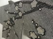 Photo2: 5803T02z500 Vintage Japanese Kimono Silk SHIBORI HAORI Plum branch Black (2)