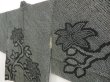 Photo2: 5803T03z440 Vintage Japanese Kimono Silk SHIBORI HAORI Flower Black (2)