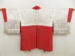 Photo6: 5803T04z800 Vintage Japanese Kimono Silk HAORI Stream Red-Pink (6)
