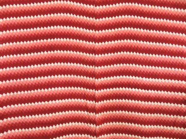 Photo3: 5803T06z400 Vintage Japanese Kimono Silk HAORI  Red-Brown (3)