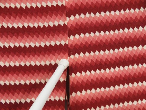 Photo5: 5803T06z400 Vintage Japanese Kimono Silk HAORI  Red-Brown (5)