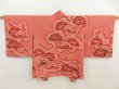 Photo1: 5803T10z490 Vintage Japanese Kimono Silk SHIBORI HAORI Pine Orange-Red (1)