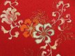 Photo4: 5803T11z590 Vintage Japanese Kimono Silk LONG HAORI Flower Dark red (4)