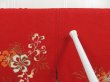 Photo5: 5803T11z590 Vintage Japanese Kimono Silk LONG HAORI Flower Dark red (5)