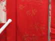 Photo8: 5803T11z590 Vintage Japanese Kimono Silk LONG HAORI Flower Dark red (8)