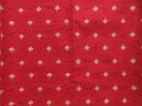 Photo5: 5803T12z720 Vintage Japanese Kimono Silk TSUMUGI  Red-Pink (5)