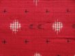 Photo6: 5803T12z720 Vintage Japanese Kimono Silk TSUMUGI  Red-Pink (6)