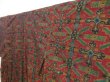 Photo2: 5803T13z840 Vintage Japanese Kimono Silk TSUMUGI  Dark red (2)