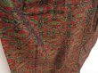 Photo3: 5803T13z840 Vintage Japanese Kimono Silk TSUMUGI  Dark red (3)