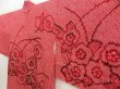 Photo2: 5806T03z390 Vintage Japanese Kimono Silk SHIBORI HAORI Flower Dark red (2)