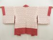 Photo6: 5806T03z390 Vintage Japanese Kimono Silk SHIBORI HAORI Flower Dark red (6)