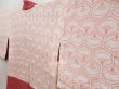 Photo7: 5806T03z390 Vintage Japanese Kimono Silk SHIBORI HAORI Flower Dark red (7)