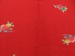 Photo3: 5806T06z520 Vintage Japanese Kimono Silk HAORI Flower Dark red (3)