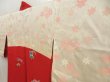 Photo7: 5806T06z520 Vintage Japanese Kimono Silk HAORI Flower Dark red (7)