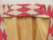 Photo6: 5806T07z840 Vintage Japanese Kimono Silk TSUMUGI Kasuri Red-Pink (6)