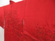 Photo2: 5806T10z520 Vintage Japanese Kimono Silk HAORI Flower Dark red (2)