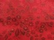 Photo4: 5806T10z520 Vintage Japanese Kimono Silk HAORI Flower Dark red (4)
