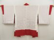 Photo6: 5806T10z520 Vintage Japanese Kimono Silk HAORI Flower Dark red (6)