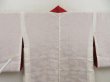 Photo8: 5806T10z520 Vintage Japanese Kimono Silk HAORI Flower Dark red (8)