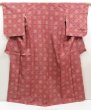Photo1: 5806T12z800 Vintage Japanese Kimono Silk TSUMUGI  Dull red (1)