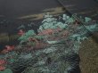 Photo3: 1G01z250  Japanese Kimono Silk  FABRIC Scenery Black 61.0x28.3 (3)