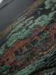Photo6: 1G01z250  Japanese Kimono Silk  FABRIC Scenery Black 61.0x28.3 (6)