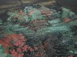 Photo3: 1G02z270  Japanese Kimono Silk  FABRIC Scenery Black 61.4x28.3 (3)