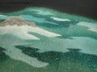 Photo2: 1G02z250  Japanese Kimono Silk  FABRIC Wave Black 61.0x30.3 (2)