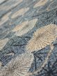 Photo4: 1G01z60  Japanese Kimono Silk  FABRIC Plum branch Blue-Gray 41.7x15.0 (4)