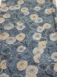 Photo1: 1G02z60  Japanese Kimono Silk  FABRIC Plum branch Blue-Gray 41.7x15.0 (1)