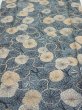 Photo1: 1G05z90  Japanese Kimono Silk  FABRIC Plum branch Blue-Gray 70.9x15.0 (1)