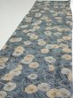 Photo3: 1G06z90  Japanese Kimono Silk  FABRIC Plum branch Blue-Gray 70.1x15.0 (3)
