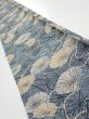Photo1: 1G07z40  Japanese Kimono Silk  FABRIC Plum branch Blue-Gray 60.6x7.5 (1)
